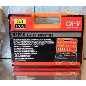 CR-V 53 Piece 1/4" Professional Grade Hand Tools Socket Set